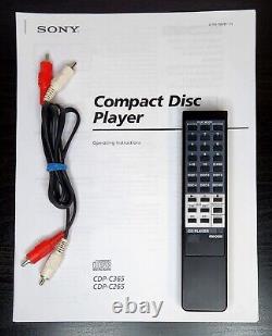 Sony CDP-C365 Digital Servo 5-Disc CD Changer Player & NEW Remote TESTED EUC