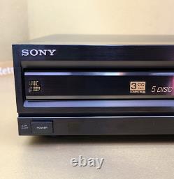 Sony CDP-C401 5-Disc CD Changer Player Clean! W Remote 1989 Japan -see video