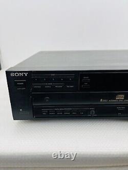Sony CDP-C67ES Elevated 5 Disc CD Changer Player TESTED no remote