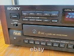 Sony CDP-C79ES 5 Disc CD Changer, Player - Wood Side Panels