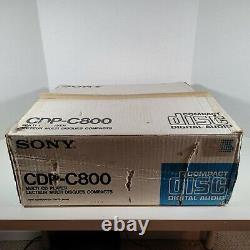 Sony CDP-C800 Custom File 5 Disc CD Player Changer Japan 1989 TESTED WORKS