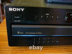 Sony CDP-CA8ES High Model 5 Disc Changer CD Player With Remote Great Working