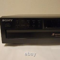 Sony CDP-CE375 5-Disc Changer Compact Disc Player Black(No Remote) Tested