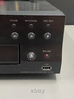 Sony CDP-CE500 5 Disc CD Carousel Player USB Record No Remote