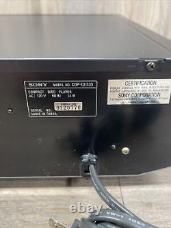 Sony CDP-CE535 5 CD Disc Changer Player with OEM Remote