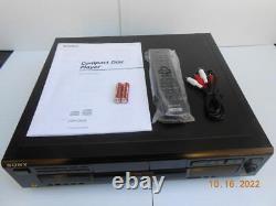 Sony CDP-CE535 5 CD Disc Changer Player with Remote, Manual, Cable. FULLY TESTED