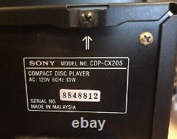 Sony CDP-CX205 200 Disc Mega Storage CD Player Disc Changer & Remote. VGC