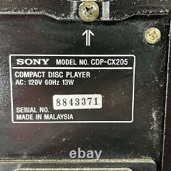 Sony CDP-CX205 200 Disk Mega Storage CD Player Changer No Remote TESTED