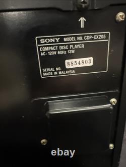 Sony CDP-CX205 CD Changer 200 Compact Disc Player HiFi Stereo Vintage Home Audio