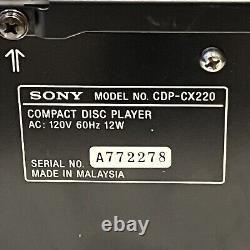 Sony CDP CX220 200 Disc CD Player Changer No Remote Tested Works