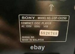 Sony CDP-CX250 200 Disc CD Player Changer Tested and Working 0421N1022