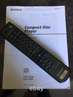 Sony CDP-CX300 300 CD Compact Disc Changer/Player WithRemote and manual