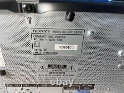 Sony CDP-CX355 CD Changer-300 Disc Player/WITH REMOTE AND INSTRUCTIONS