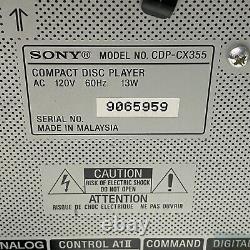 Sony CDP-CX355 Mega Storage Compact Disc 300 CD Changer Player No Remote WORKS