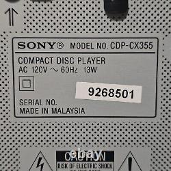 Sony CDP-CX355 TESTED WORKING 300 CD Compact Disc Changer/Player With Remote