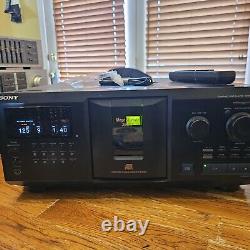 Sony CDP-CX355 TESTED WORKING 300 CD Compact Disc Changer/Player With Remote