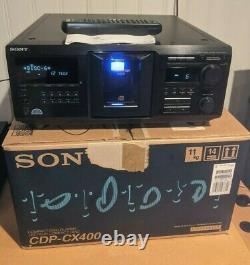 Sony CDP-CX400 400-disc Carousel CD changer player Excellent + Box + Remote