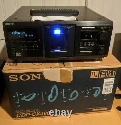 Sony CDP-CX400 400-disc Carousel CD changer player Excellent + Box + Remote
