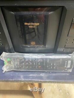 Sony CDP-CX400 Mega Storage Changer Player 400 CD Disk With Remote