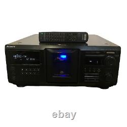 Sony CDP-CX455 400 Disc CD Changer Player With Remote, Cable, New Belts Tested Works