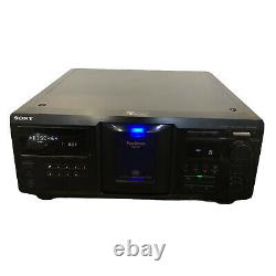 Sony CDP-CX455 400 Disc CD Changer Player With Remote, Cable, New Belts Tested Works