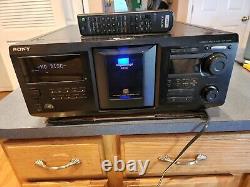 Sony CDP-CX455 MegaStorage 400 CD Changer Player + Remote New Belts See Video