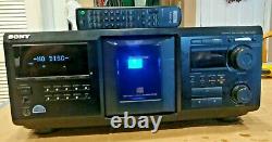 Sony CDP-CX455 MegaStorage 400 CD Changer Player & Remote New Belts See Video