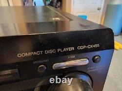 Sony CDP-CX455 MegaStorage 400 CD Changer Player + Remote New Belts See Video