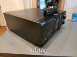 Sony CDP-CX455 MegaStorage 400 CD Changer Player + Remote New Belts See Video