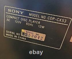 Sony CDP-CX53 50 Disc CD Mega Storage Changer Player Carousel (No Remote)