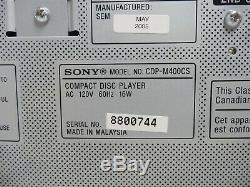 Sony CDP-M400CS 400 Disc Mega Storage CD Changer CD Player Free Shipping