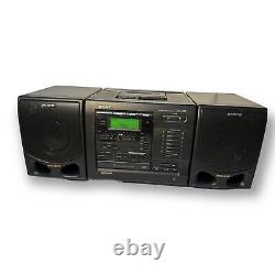 Sony CFD-610 6 Disc Changer Player Cassette Corder AM/FM Radio Stereo Boombox