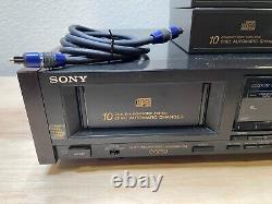 Sony Compact Disc Player CDP-C15esD 10-Disc Optical Digital with Accessories WORKS