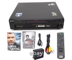 Sony DVP-NC655P 5 Disc CD DVD Changer Player Bundle with AV to HDMI Converter