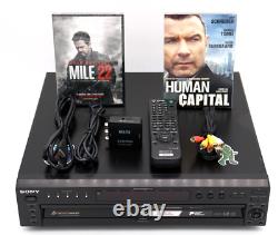 Sony DVP-NC655P 5 Disc CD DVD Changer Player Bundle with AV to HDMI Converter