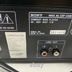 Sony Japan CDP-C505 18-Bit Digital Filter 5-Disc CD Changer Player Vintage 1990