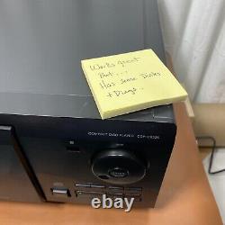Sony MegaStorage 200-Disc CD Player Changer CDP-CX225 TESTED WORKING / NO REMOTE