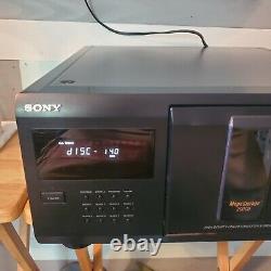 Sony MegaStorage 200-Disc CD Player Changer CDP-CX225 TESTED WORKING WITH REMOTE