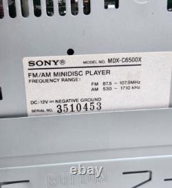 Sony Mini Disk Player MDX-C6500X Car Stereo Receiver MD/CD Changer Controls