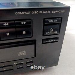 Sony Model CDP-C245 CD Player 5 Disc Changer No Remote Fully Functional