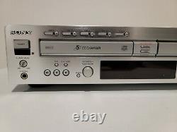 Sony RCD-w2000es RARE 5-Disc CD Changer Player Recorder New Belts w\Remote