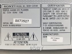 Sony SCD-CE595 Super Audio SACD/CD Player 5-Disc Changer Carousel with OEM Remote