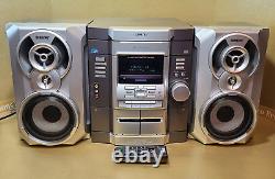 Sony Stereo 3-Disc CD Changer Dual Tape Player Gamer's Hook Up Xbox -see video