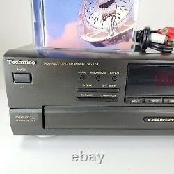 Technics SL-PD8 5 Disc CD Player Changer with MASH Spiral Play w Remote Tested