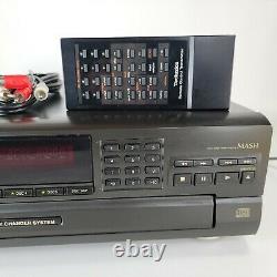 Technics SL-PD8 5 Disc CD Player Changer with MASH Spiral Play w Remote Tested