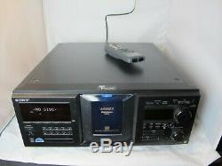Tested Sony CDP-M555ES 400 Disc CD Changer/ Player with remote