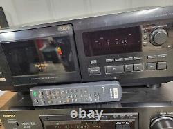 VINTAGE SONY CDP-CX55 50 + 1 CD Changer Compact Disc Player TESTED. SEE VIDEO