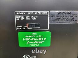 VINTAGE SONY CDP-CX55 50 + 1 CD Changer Compact Disc Player TESTED. SEE VIDEO