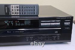 VINTAGE Sony CDP-C245 5 Disc Changer Carousel CD Player with Remote NEW BELTS
