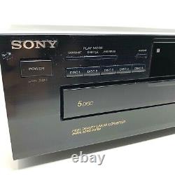 VINTAGE Sony CDP-C335 5 Disc CD Player Carousel Changer withNEW Remote & Cables
